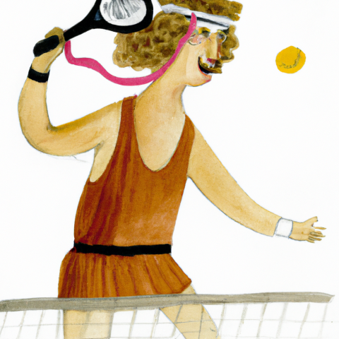 Grec jouant au tennis