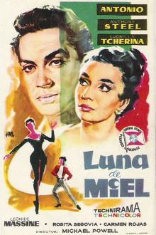 L'affiche de Luna de miel, version espagnole de Honeymoon, le film de Michael Powell