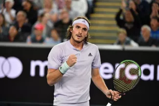 Stefanos Tsitsipas n'a pas manqué son retour à Marseille. (P. Lahalle/L'Équipe)


