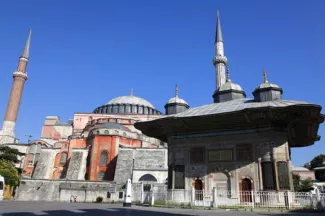 La mosquée Sainte Sophie, à Istanbul, en Turquie. PHOTO / Nicolas Thibaut / Photononstop / AFP


