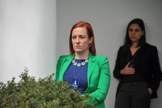 Jen Psaki, nommée porte-parole de la Maison-Blanche par le président élu Joe Biden, le 4 avril 2015 à Washington.