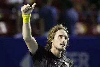 Stefanos Tsitsipas affrontera Alexander Zverev en finale du tournoi d'Acapulco samedi. (C. Perez-Gallardo/Reuters)


