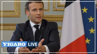 Emmanuel Macron à l'Élysée le 23 mars. BENOIT TESSIER / REUTERS


