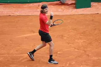 Stefanos Tsitsipas a réussi son entrée en lice. (N. Luttiau/L'Équipe)


