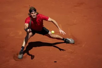 Stefanos Tsitsipas à Barcelone. (M. Queimadelos/Quality Sport Images)


