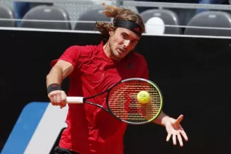 Stefanos Tsitsipas est en quarts. (Guglielmo Mangiapane/Reuters)


