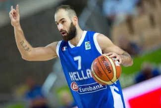 Vassilis Spanoulis, 38 ans, avait pris sa retraite internationale en 2015. (K. Velej/Presse Sports)


