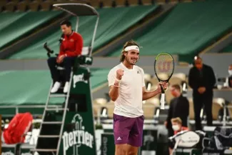 Roland-Garros (H) - Stefanos Tsitsipas, après sa qualification en demi-finales : « Mon ego me dit que ce n'est pas assez » Heureux qui comme Stefanos Tsitsipas est en demi-finale. (J. Prévost/L'Équipe)