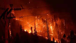 Après la Californie (sur l'image) et l'Italie, la Grèce est touchée par un incendie «incontrôlable», selon le maire de la ville de Dionysos. ROBYN BECK / AFP


