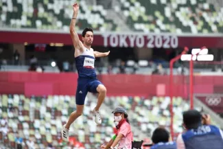 Tentoglou en or. (Kenjiro Matsuo/Kenjiro matsuo/aflo)


