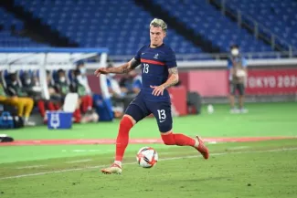 Clément Michelin, ici avec les Bleus aux JO de Tokyo. (P. Lahalle/L'Equipe)


