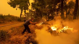 La Grèce fait face à de violents incendies depuis près de deux semaines. NICOLAS ECONOMOU / REUTERS


