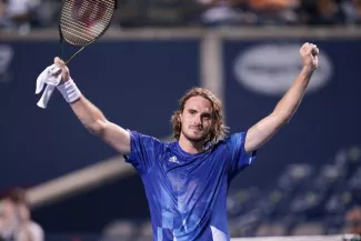 Stefanos Tstsipas était trop fort pour Karen Khachanov. (J E. Sokolowski//Usa today sports)


