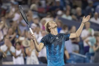 Alexander Zverev après sa victoire. (S. Mullane/USA Today Sports)


