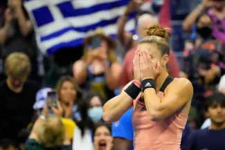 Maria Sakkari est sortie victorieuse d'une véritable bataille contre Bianca Andreescu. (R. Deutsch/Reuters)


