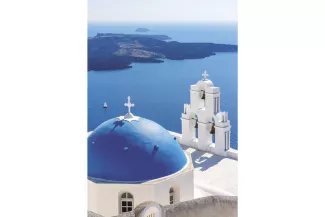 Le bleu de Santorin, Grèce. Photo de Francesco Riccardo Iacomino/ Getty Images


