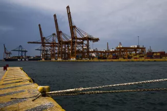 Le port de containers du Pirée, en Grèce, en juillet 2017 (photo d'illustration).