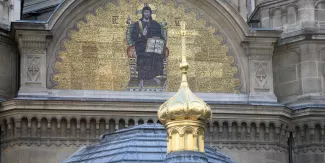 Une petite église orthodoxe a brûlé à Paris dimanche (Illustration). © Photo12 / Gilles Targat / Photo12 via AFP


