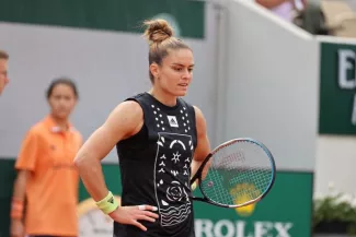 Maria Sakkari à Roland-Garros. (N. Luttiau/L'Équipe)


