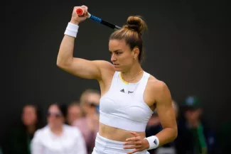 Maria Sakkari a été éliminée. (R. Prange/Presse Sports)


