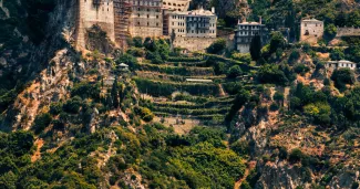 Sur le mont Athos, en Grèce.