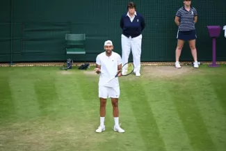 Kyrgios s'est agacé lors de son match face à Tsitsipas. (P. Lahalle/L'Équipe)


