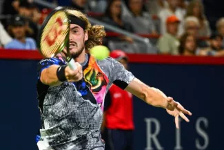 Stefanos Tsitsipas a battu John Isner en quarts de finale à Cincinnati. (David Kirouac/USA Today Sports)


