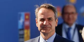 Le Premier ministre grec Kyriakos Mitsotakis. (Crédits : Reuters)


