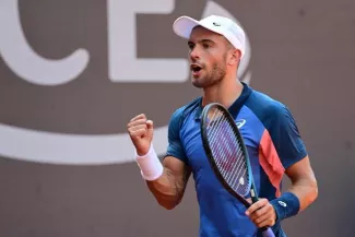 Borna Coric affrontera Stefanos Tsitsipas en finale à Cincinnati. (V. Witters/Presse Sports)


