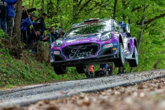 Adrien Fourmaux lors du Rallye de Croatie, où il avait été contraint à l'abandon. (Igor Kralj/PIXSELL/Presse Sports)


