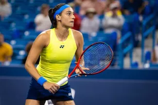 Caroline Garcia pourrait retrouver la Grecque Maria Sakkari, n° 3 mondiale, en huitièmes de finale de l'US Open. (Rob Prange/AFP7/Presse Sports)


