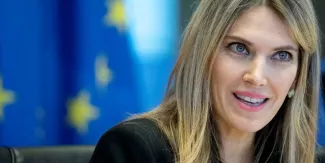 La justice belge a décidé de prolonger la détention d'Eva Kaili. © ERIC VIDAL / EUROPEAN PARLIAMENT / AFP


