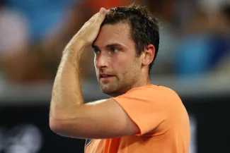 Quentin Halys lors de sa défaite face à Stefanos Tsitsipas (H. McKay /Reuters)


