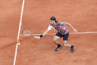 Stefanos Tsitsipas disputera dimanche sa 10e finale en ATP 500. Il a perdu les neuf premières. (N. Luttiau/L'Équipe)


