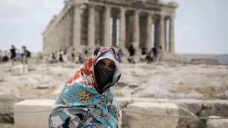 A l'Acropole, Athènes, 11 juin 2024.