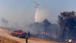 Depuis le début de la saison des feux, en mai, des douzaines d'incendies se déclarent chaque jour en Grèce. (Chine Nouvelle/SIPA)