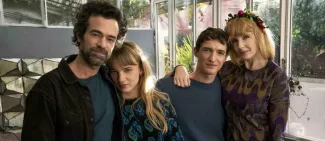 Romain Duris, Megan Northam, Aliocha Schneider et Kelly Reilly. © © Jérôme Plon