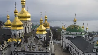 A Kiev, la laure des Grottes, un monastère de plus de 25 hectares, est l'un des lieux les plus sacrés de l'orthodoxie. (Pete Kiehart/Redux-rea)