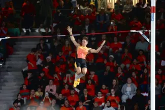 Thibaut Collet s'est contenté d'une barre à 5,75 m pour son deuxième concours de l'hiver. (Stadion Actu)
