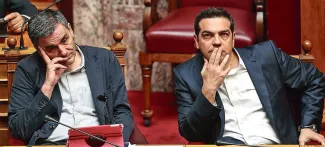 Grèce : la dette divise encore les créanciers Euclide Tsakalotos, ministre des Finances d'Alexis Tsipras, session parlementaire à Athènes, le 22 mai. Crédits photo : Yorgos Karahalis/AP