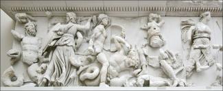 Zeus et Athena contre les Géants