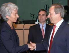 Georgios Alogoskoufis avec Christine Lagarde