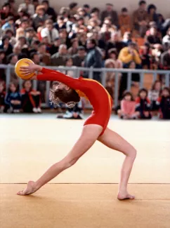 La jeune Nina Dipla en compétition au Palais des sports à Thessalonique. (Photo DR)