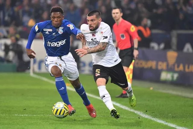 Pedro Rebocho sous le maillot guingampais en 2019. (P. Lahalle/L'Équipe)


