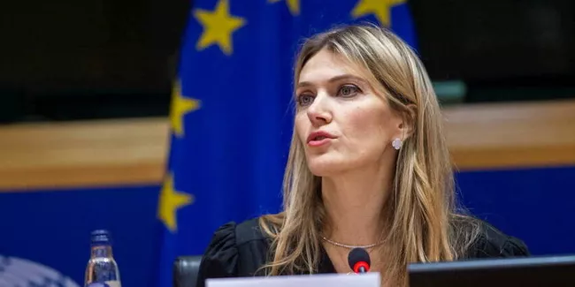 Eva Kaili, vice-présidente grecque du Parlement européen, a été inculpée et écrouée dans une affaire de soupçons de corruption de l'institution. © EUROPEAN PARLIAMENT / POOL / ANADOLU AGENCY / Anadolu Agency via AFP


