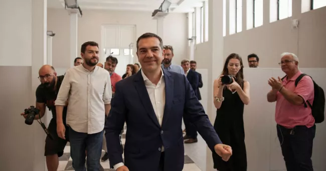 Le chef du parti de gauche Syriza, Alexis Tsipras, à Athènes, en Grèce, le 29 juin 2023. Photo Alkis Konstantinidis/REUTERS


