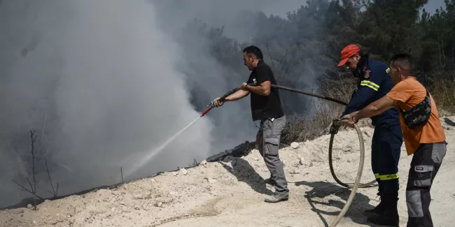 Déclaré le 19 août, cet incendie fait rage dans la région d'Evros, frontalière avec la Turquie, près de la ville portuaire d'Alexandroupoli, en Grèce. © Sakis MITROLIDIS / AFP


