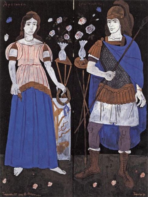Erotokritos et Aretousa, par Yannis Tsarouchis, 1980