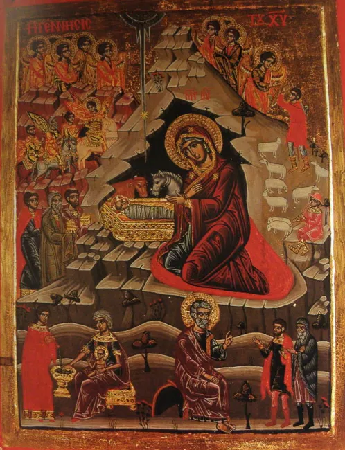 La naissance du Christ - Monastère Karakallou, 18ος αι.