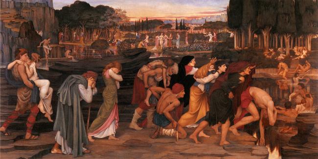 The Waters of Lethe by the Plains of Elysium, John Roddam Spencer Stanhope, 1880, Manchester City Galleries